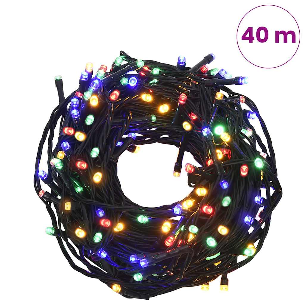 400 LED-es színes fényfüzér 8 világítási móddal 40 m 7