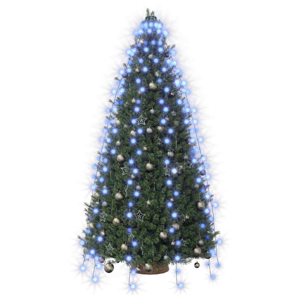 Karácsonyfa-fényfüzér 250 kék LED-del 250 cm 4