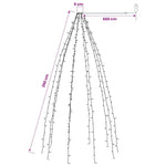 Karácsonyfa-fényfüzér 250 kék LED-del 250 cm 8