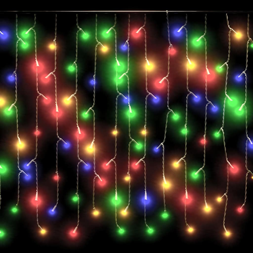 8 funkciós színes LED-es jégcsapfényfüggöny 400 LED-del 10 m 7