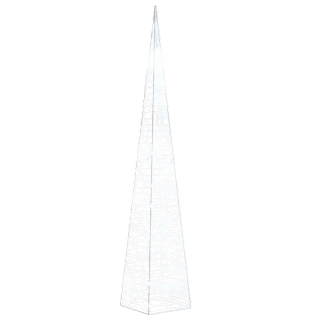 Dekoratív hideg fehér fényű LED-es akril fénykúp 60 cm 2