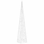 Dekoratív hideg fehér fényű LED-es akril fénykúp 60 cm 3