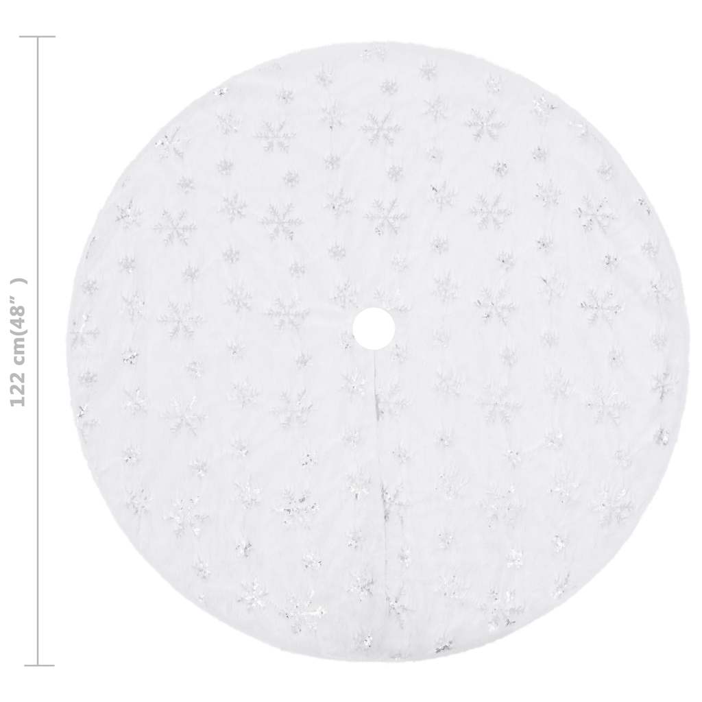Luxus karácsonyfa szoknya fehér műszőrme 122 cm 6