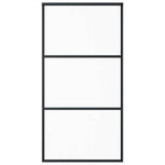 Fekete ESG üveg és alumínium tolóajtó 102 x 205 cm 2
