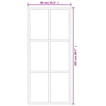 Fekete ESG üveg és alumínium tolóajtó 90 x 205 cm 7