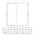 Fekete ESG üveg és alumínium tolóajtó 90 x 205 cm 8