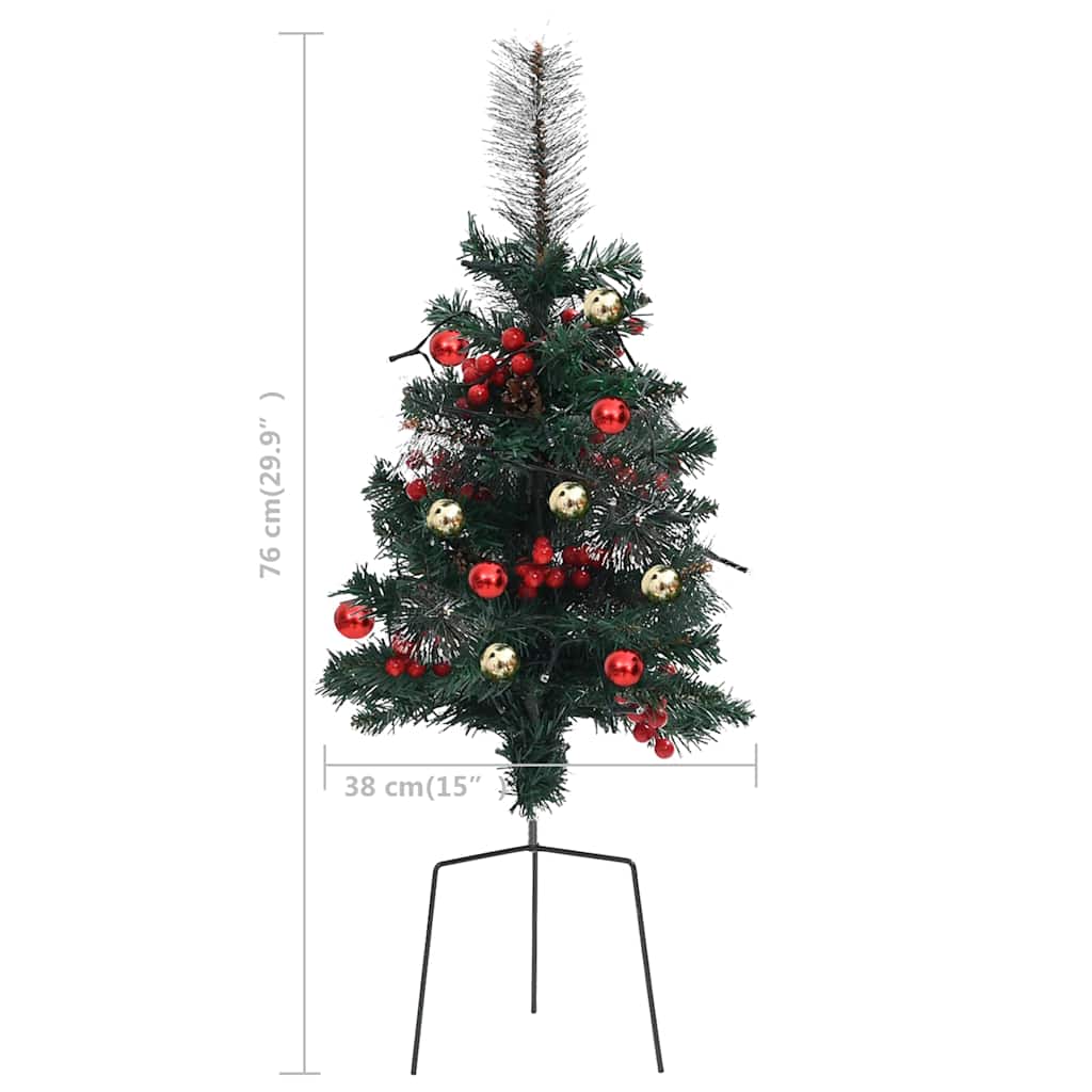 2 db PVC megvilágított ösvény műkarácsonyfa 76 cm 11