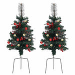 2 db PVC megvilágított ösvény műkarácsonyfa 76 cm 5