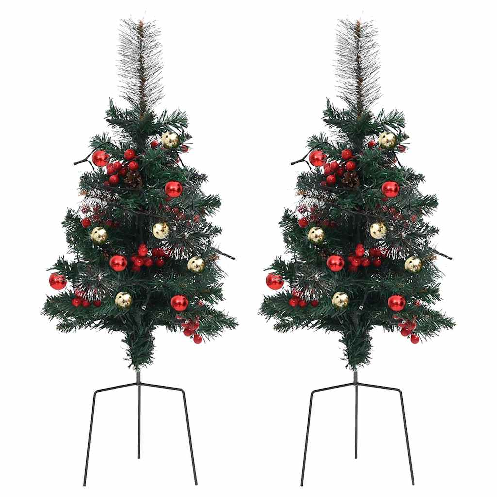 2 db PVC megvilágított ösvény műkarácsonyfa 76 cm 5
