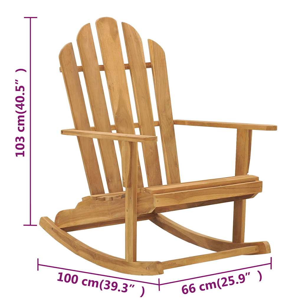 2 db tömör tíkfa Adirondack hintaszék 7