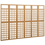 6 paneles tömör fenyőfa térelválasztó/lugasrács 242,5 x 180 cm 3