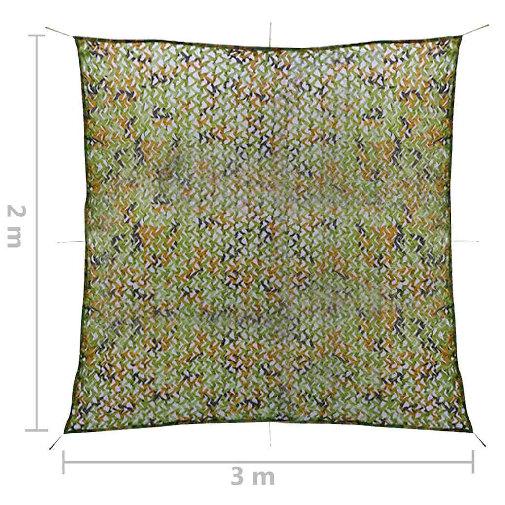 Zöld kamuflázsháló tárolózsákkal 2 x 3 m 5