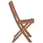 6 db-os összecsukható szék párnákkal, tömör akácfából 6