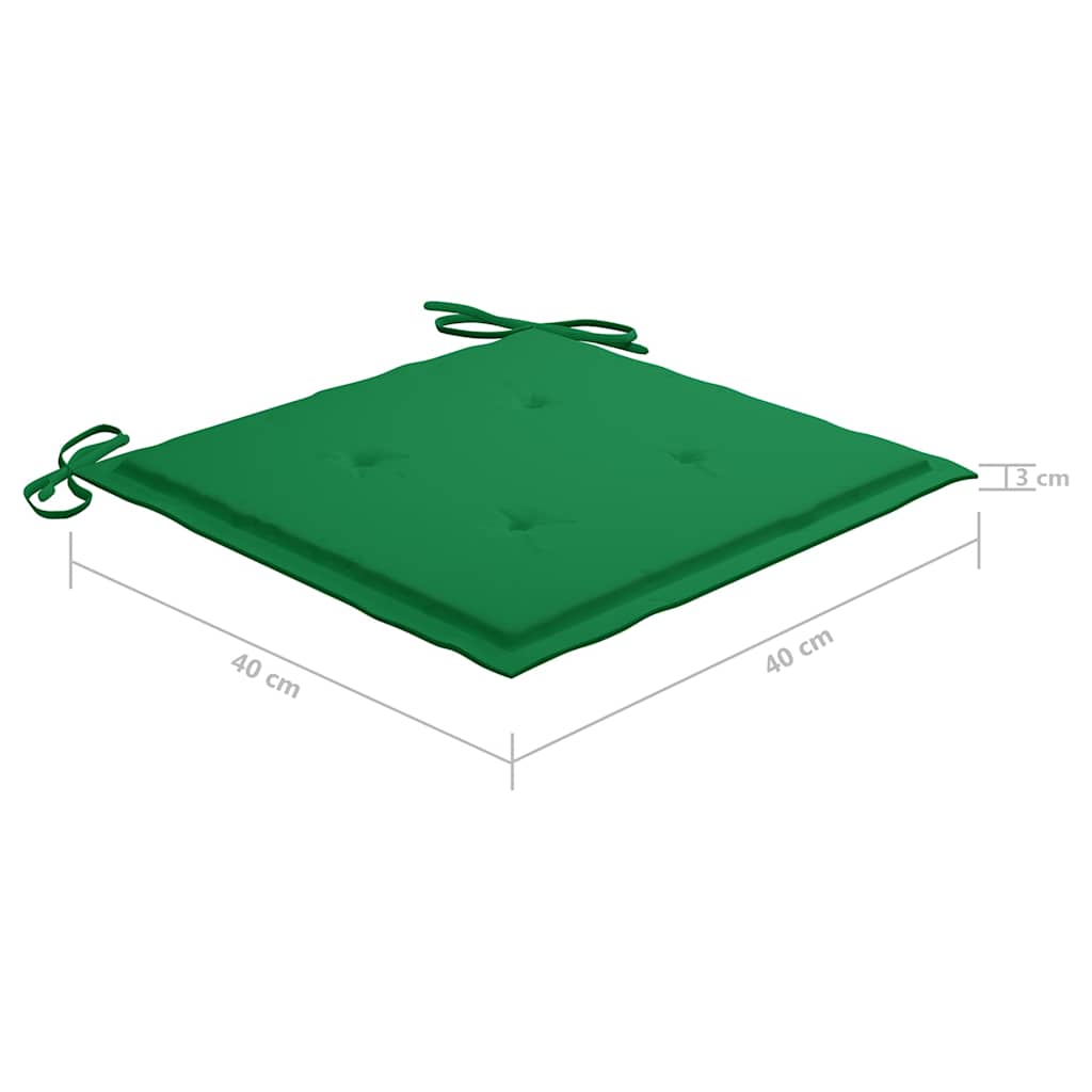 8 db tömör akácfa összecsukható szék párnákkal 12