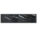 Fekete márványszínű edzett üveg tálalóasztal 140 x 35 x 75,5 cm 5