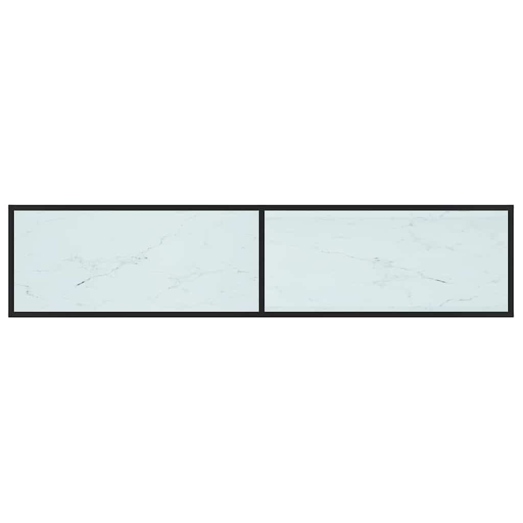 Fehér márvány színű edzett üveg TV-szekrény 180x40x40,5 cm 5