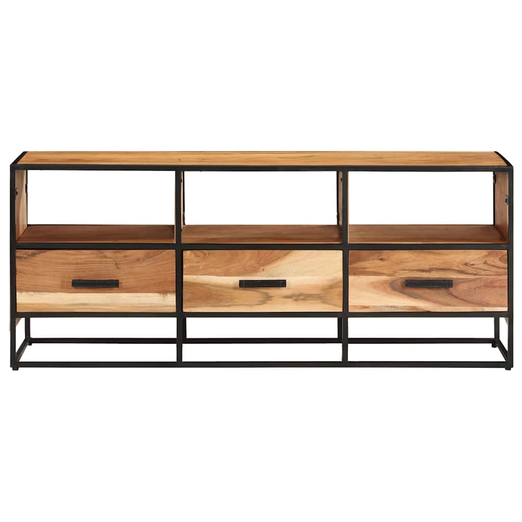 Tömör akácfa TV-szekrény 110 x 30 x 45 cm 2
