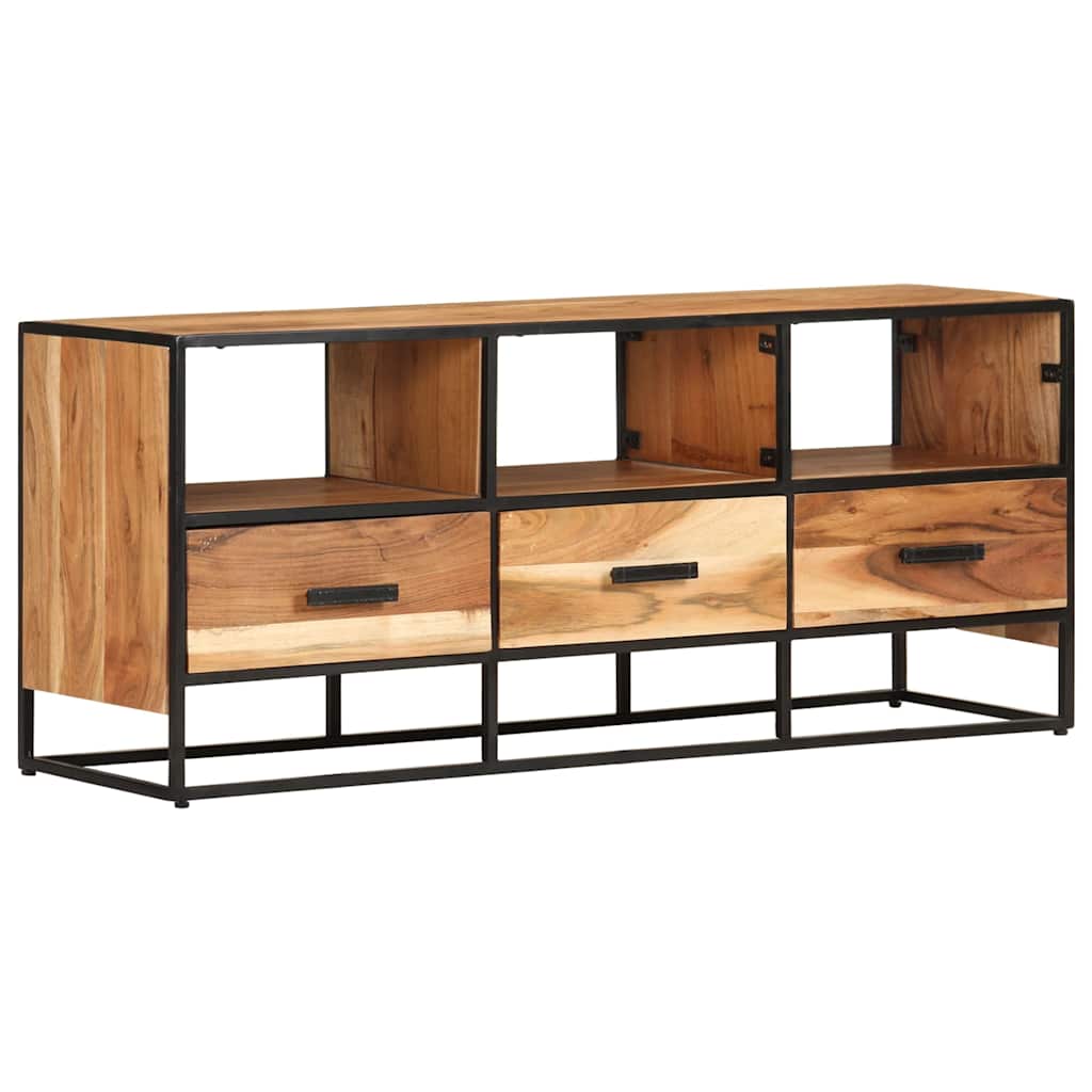 Tömör akácfa TV-szekrény 110 x 30 x 45 cm 12