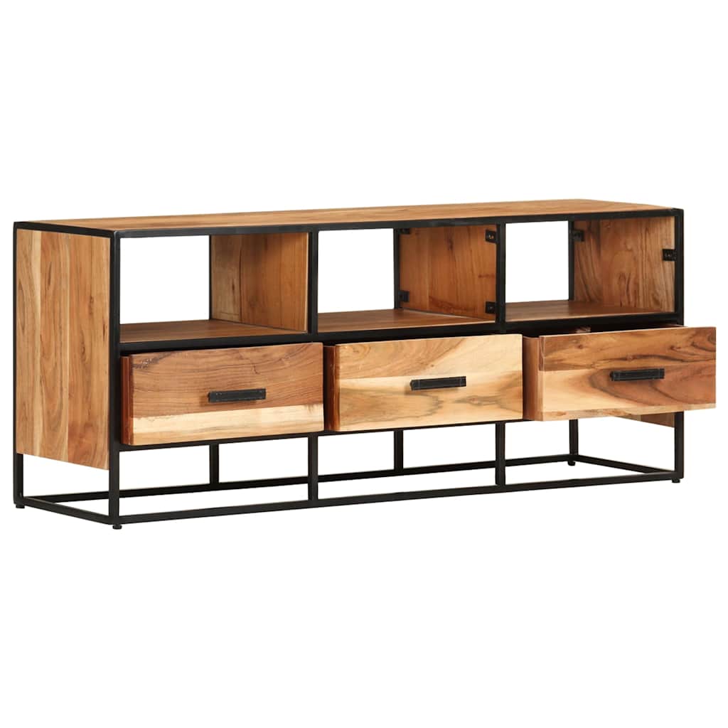 Tömör akácfa TV-szekrény 110 x 30 x 45 cm 3