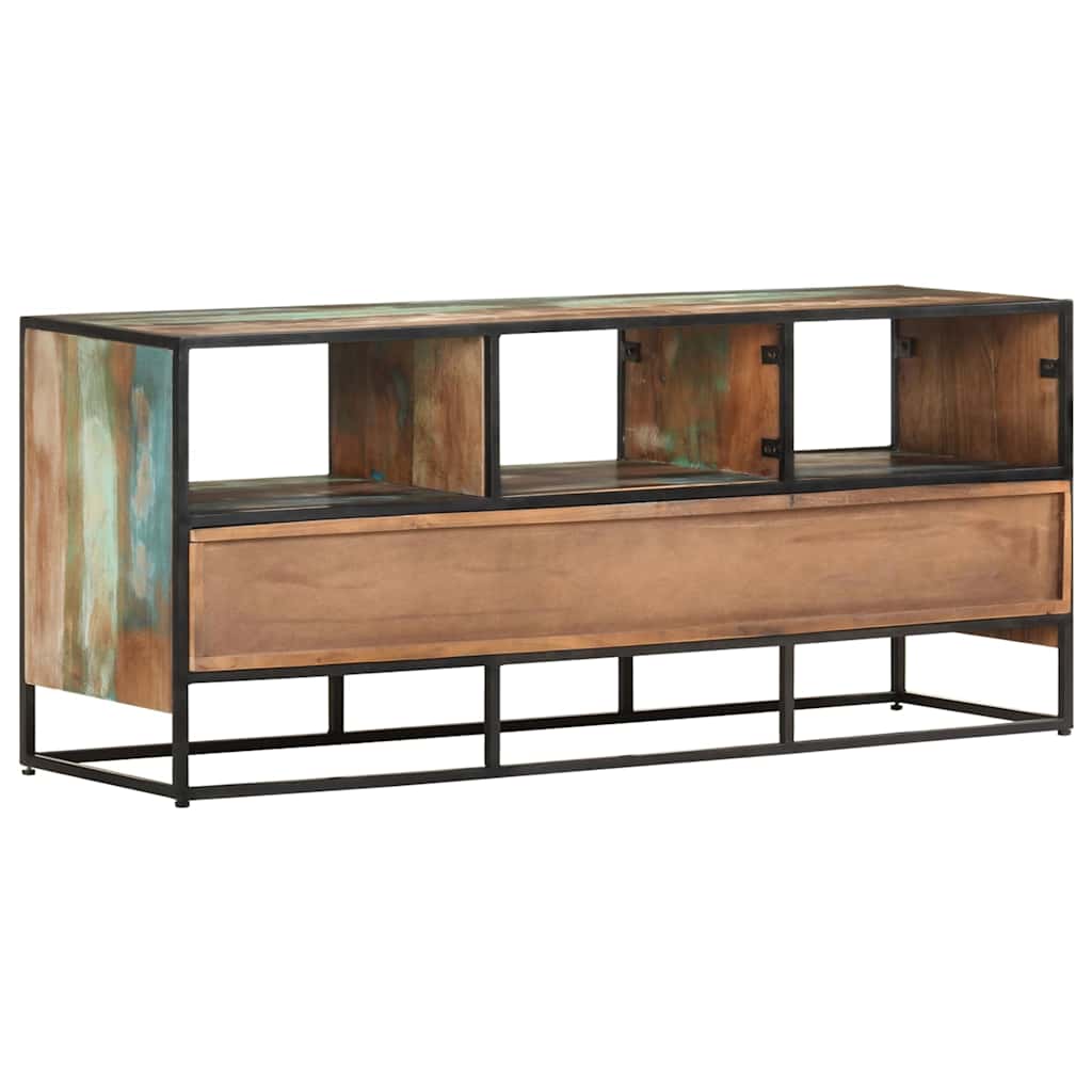 Tömör újrahasznosított fa TV-szekrény 110 x 30 x 45 cm 4