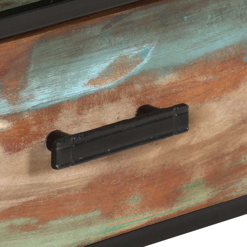 Tömör újrahasznosított fa TV-szekrény 110 x 30 x 45 cm 7