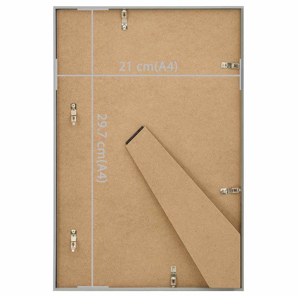 3 db ezüstszínű MDF asztali fényképkeret 21 x 29,7 cm 8