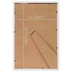 5 db fehér MDF asztali fényképkeret 21 x 29,7 cm 8