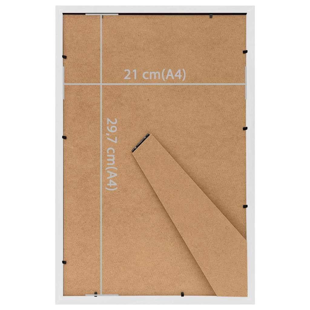5 db fehér MDF asztali fényképkeret 21 x 29,7 cm 8