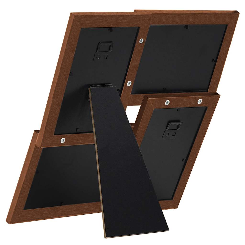 Sötétbarna MDF fényképkeretszett 4 db 13 x 18 cm-es képhez 4