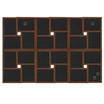 Sötétbarna MDF fényképkeretszett 24 db 10 x 15 cm-es képhez 3