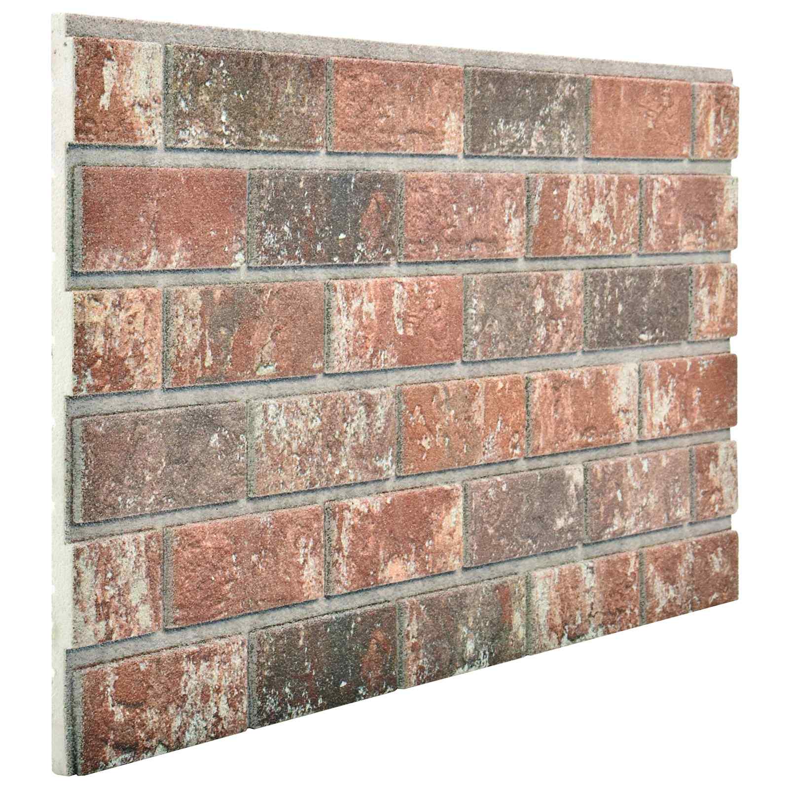 Fali panelek 10 db 100 x 50 cm Sötétbarna és Szürke EPS Hab