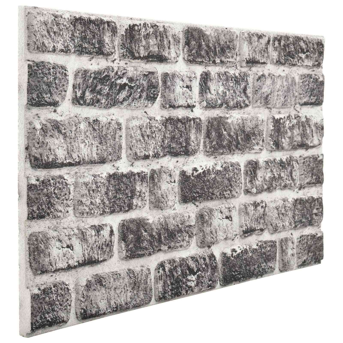 Fali panelek 10 db 100 x 50 cm Sötétszürke és Fehér EPS Hab