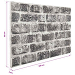 Fali panelek 10 db 100 x 50 cm Sötétszürke és Fehér EPS Hab 5