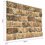 Fali panelek 10 db 100 x 50 cm Sötét Homok EPS Hab 5
