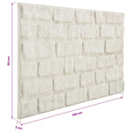 Fali panelek 10 db 100 x 50 cm Fehér EPS Hab 5