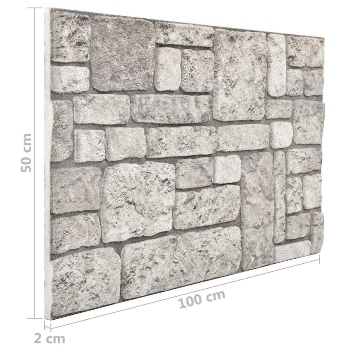 Fali panelek 10 db 100 x 50 cm Szürke EPS Hab 5