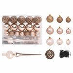 Megvilágított műkarácsonyfa 230 ággal gömb szettel 120 cm 6
