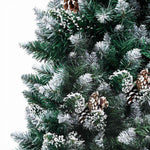 LED-es műkarácsonyfa gömbkészlettel és tobozokkal 240 cm 4