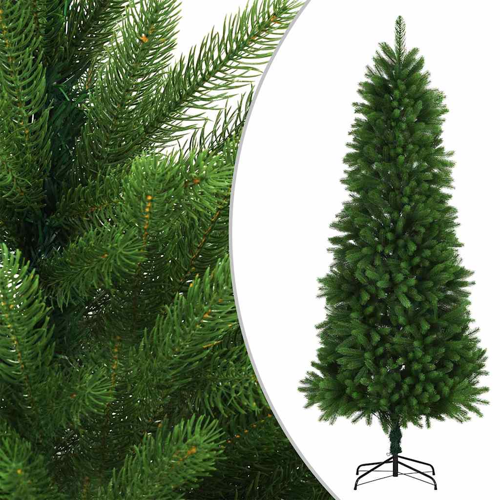 Zöld megvilágított műkarácsonyfa gömb szettel 240 cm 2