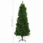 Zöld megvilágított műkarácsonyfa gömb szettel 240 cm 12