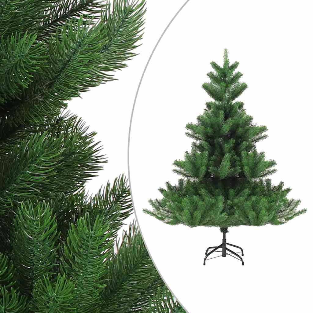 Zöld nordmann műfenyő LED-fényekkel és gömbszettel 180 cm 2