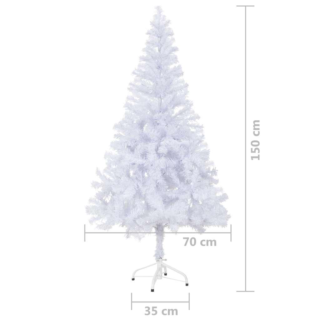 Megvilágított műkarácsonyfa 380 ággal gömb szettel 150 cm 15