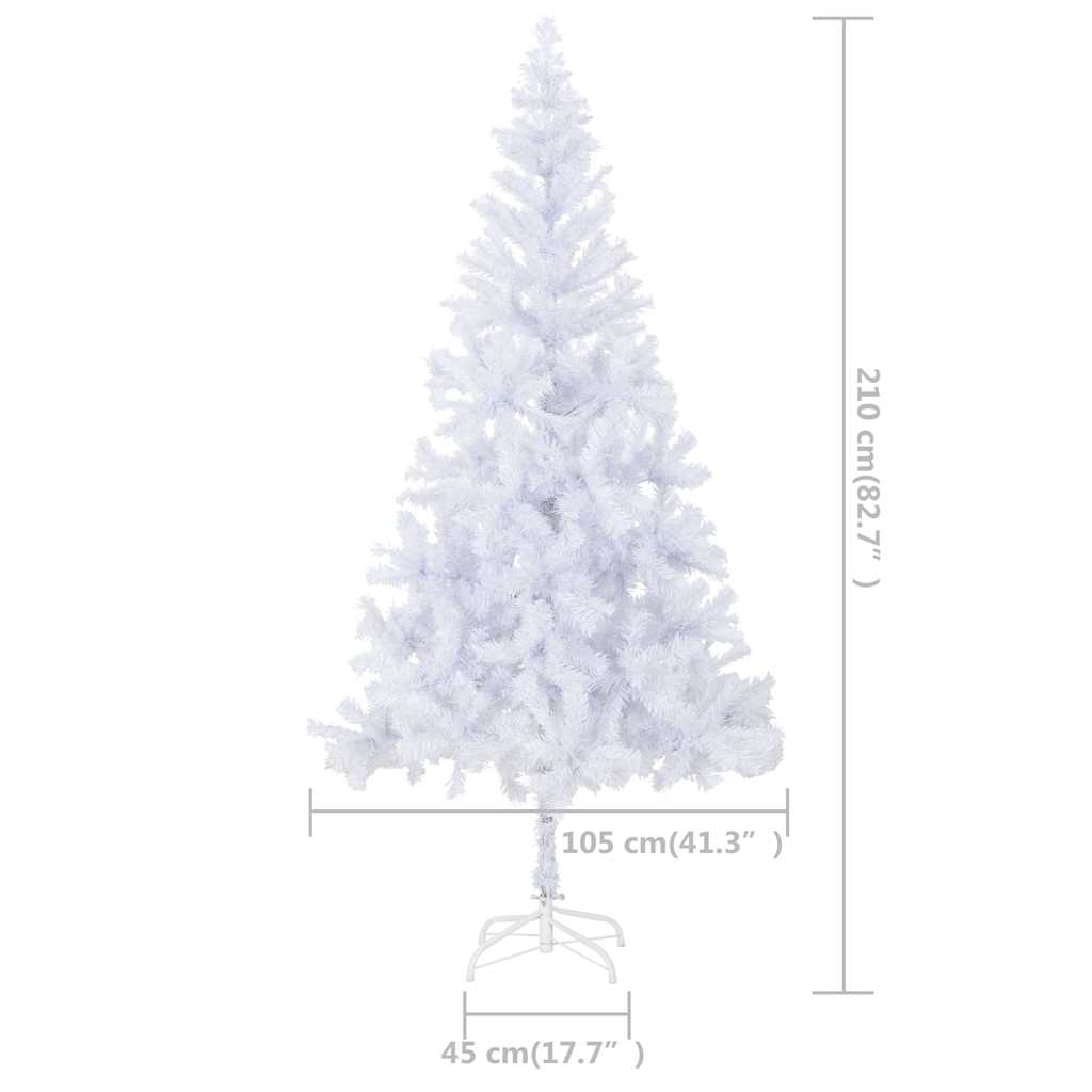 Megvilágított műkarácsonyfa 910 ággal gömb szettel 210 cm 12