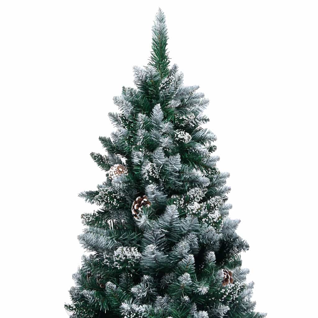 LED-es műkarácsonyfa gömbkészlettel és tobozokkal 150 cm 3