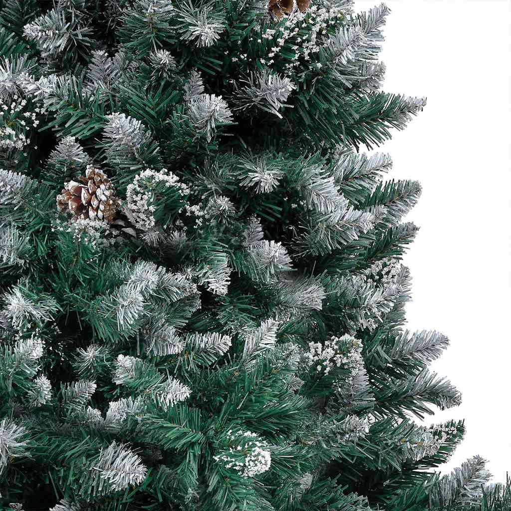 LED-es műkarácsonyfa gömbkészlettel és tobozokkal 180 cm 2