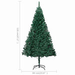 Zöld PVC megvilágított műkarácsonyfa gömb szettel 120 cm 12