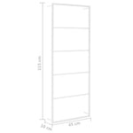 Fehér acél törölközőtartó 45 x 10 x 115 cm 6
