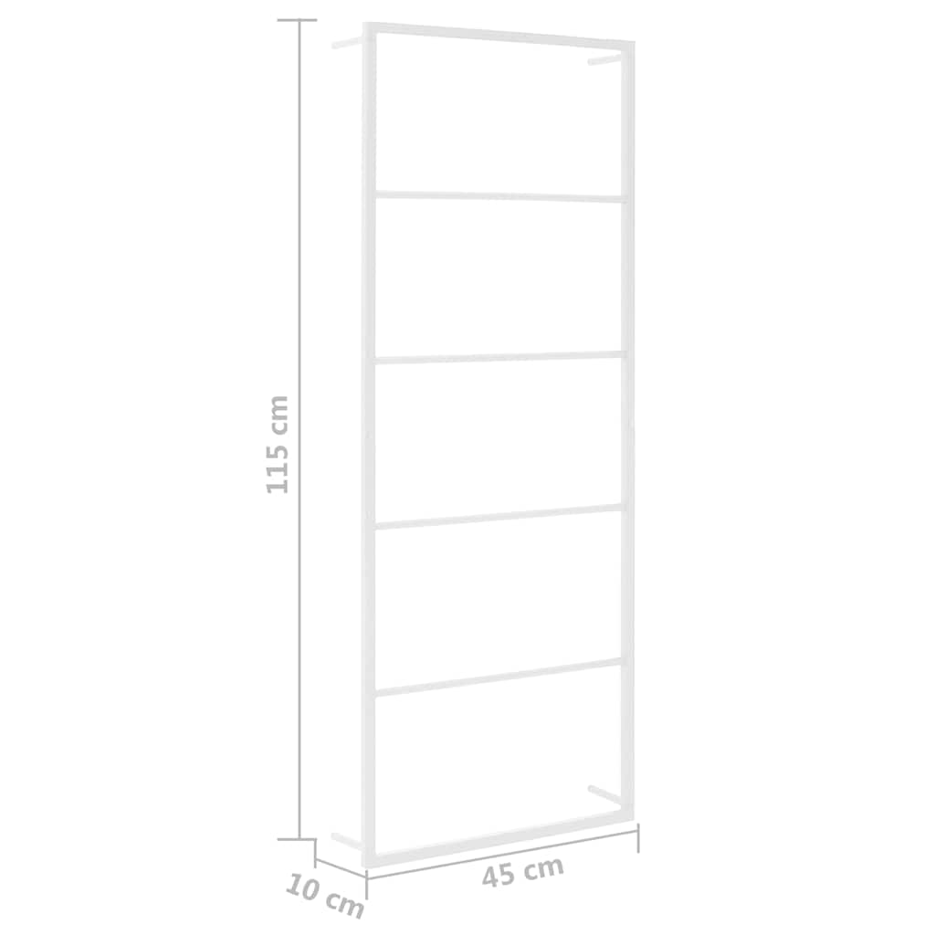 Fehér acél törölközőtartó 45 x 10 x 115 cm 6