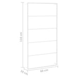 Fehér acél törölközőtartó 60 x 10 x 116 cm 6