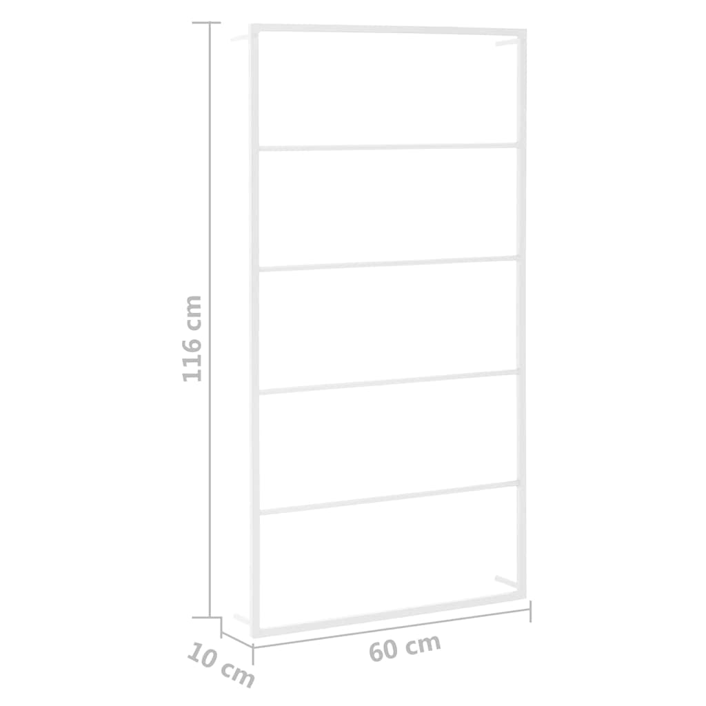 Fehér acél törölközőtartó 60 x 10 x 116 cm 6